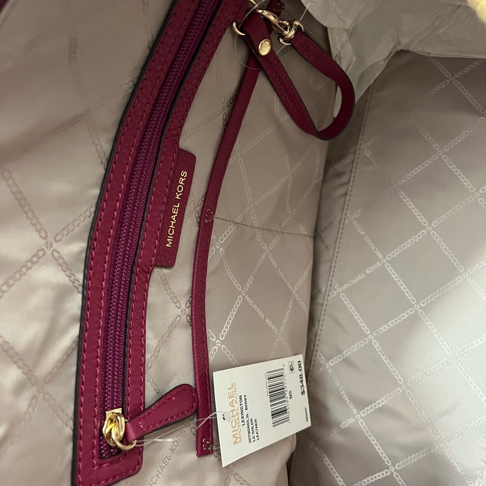 Michael Kors Burgundy Leather Shoulder Bag ✨brand new✨ - Picture 4 of 10